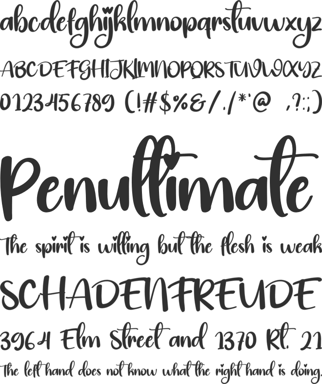 Welcome Signature font preview