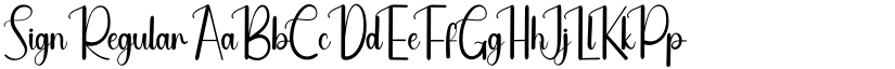 Sign Regular font