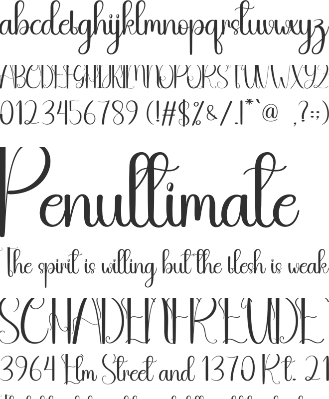 Reading font preview