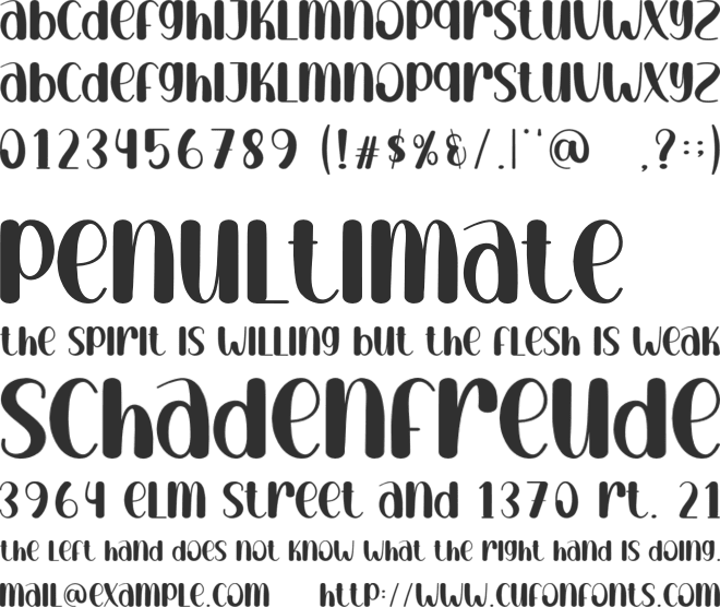 Home Display font preview