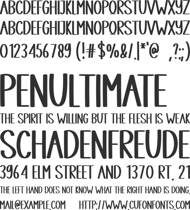 WORKSPACE font preview