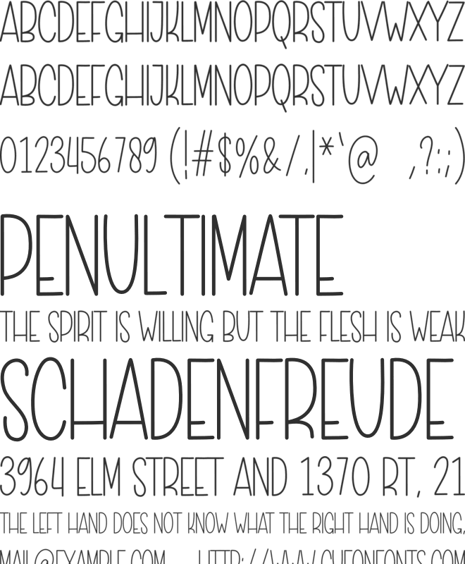 Simple Work font preview