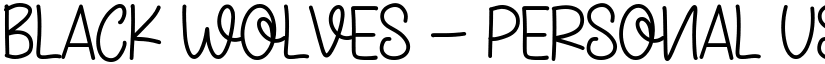 Black Wolves - Personal Use Regular font