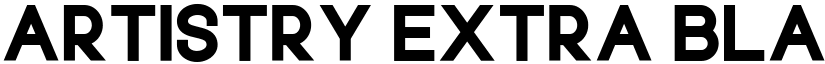 Artistry Extra Black font