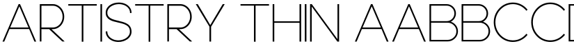 Artistry Thin font