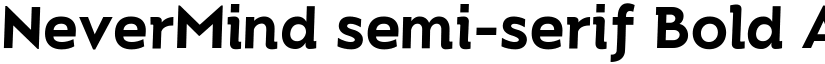 NeverMind semi-serif Bold font