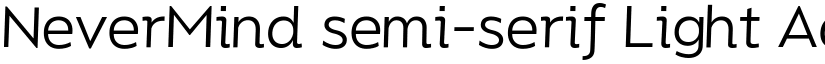 NeverMind semi-serif Light font