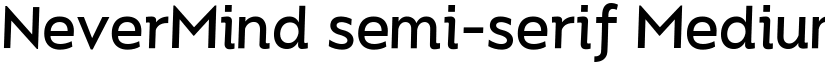 NeverMind semi-serif Medium font