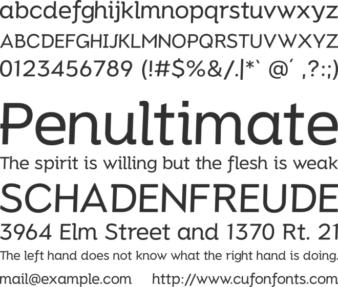 NeverMind semi-serif font preview
