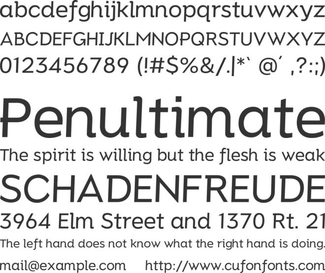 NeverMind semi-serif font preview