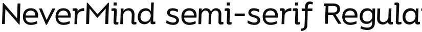 NeverMind semi-serif Regular font