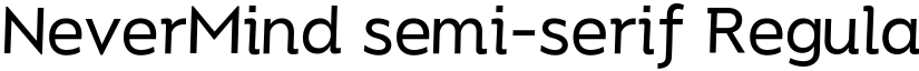 NeverMind semi-serif Regular font