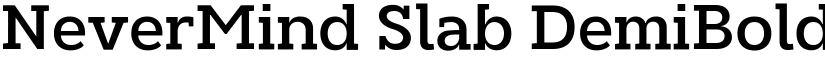 NeverMind Slab DemiBold font
