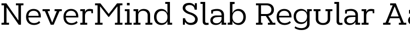 NeverMind Slab Regular font