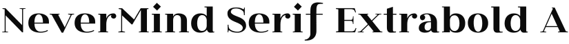 NeverMind Serif Extrabold font
