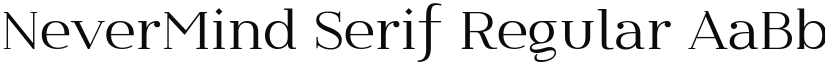 NeverMind Serif font download