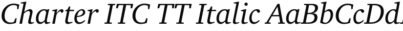 Charter ITC TT Italic font