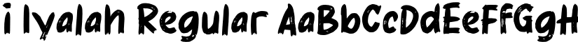 i Iyalah Regular font