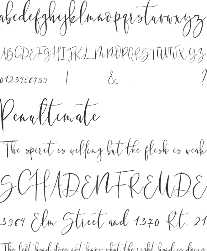 Melystone font preview