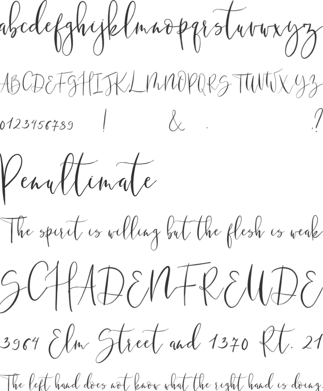 Melystone font preview