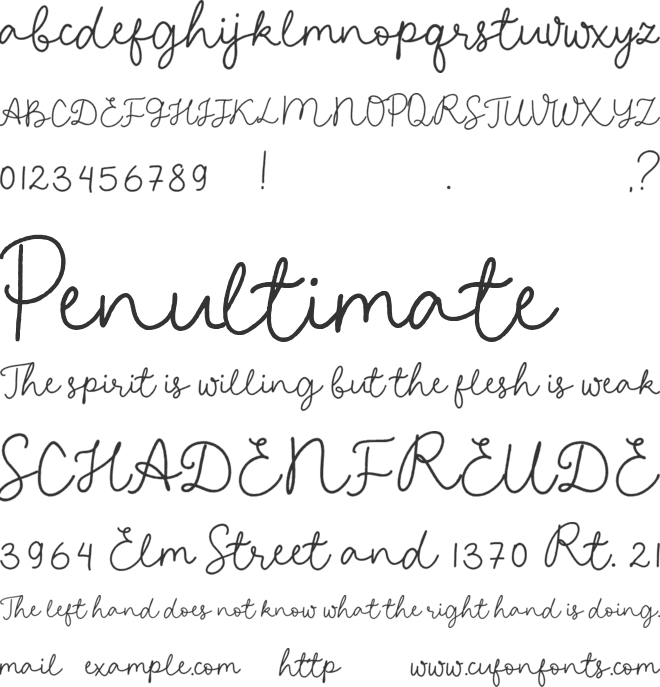 Delhine font preview