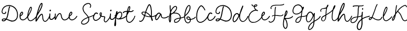 Delhine Script font