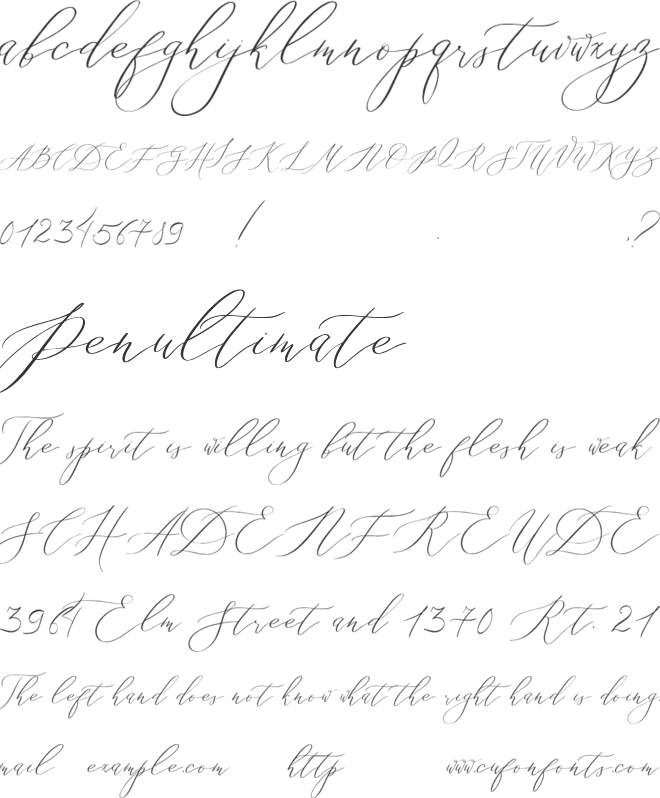 Clandie Rain font preview