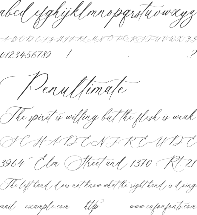 Changeline Duluxe font preview