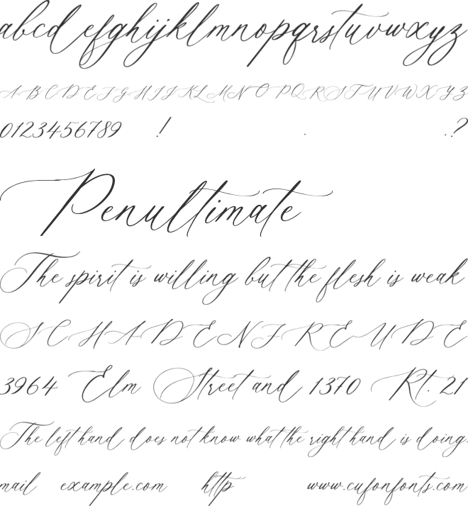 Changeline Duluxe font preview