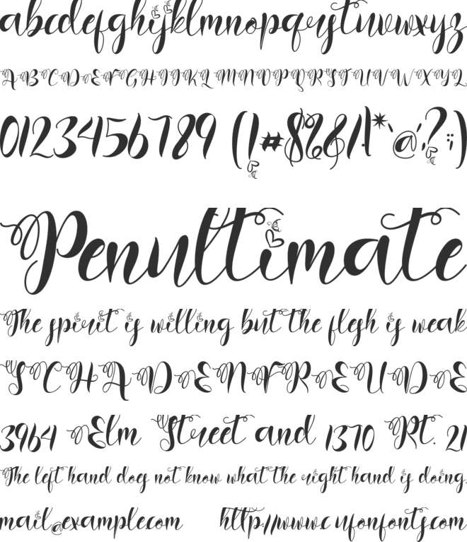 Butter Christmas font preview
