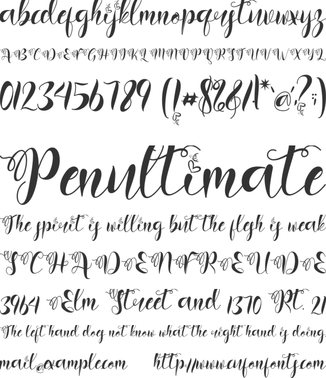 Butter Christmas font preview