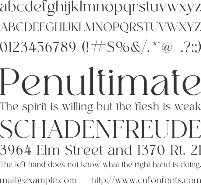 Mochain font preview