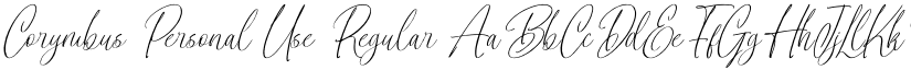 Corymbus Personal Use Regular font