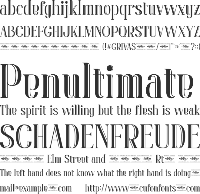 Grivas Personal Use font preview