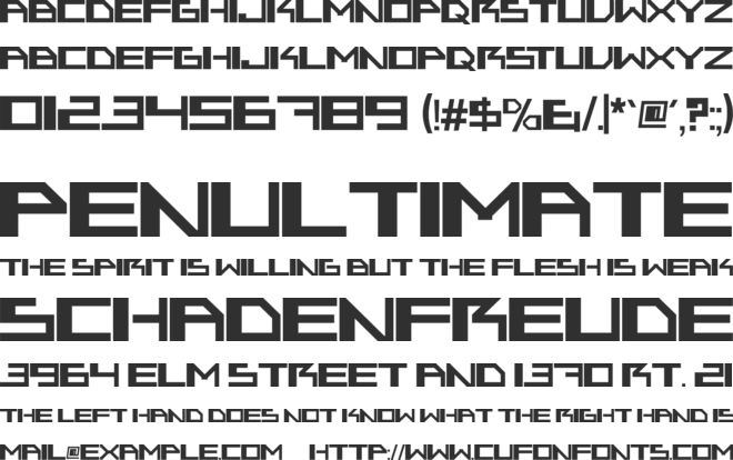 ALLEGATIONS font preview