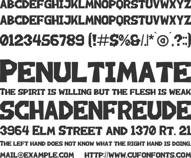 GORINE FLUMS font preview