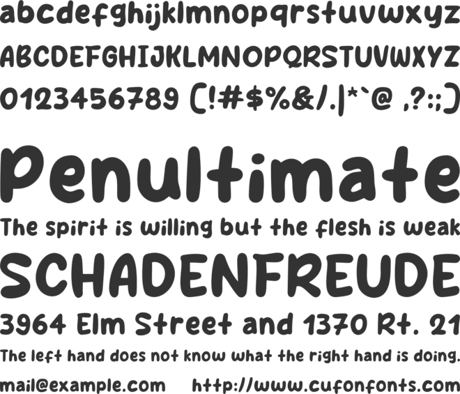 Sunday Hotdog font preview