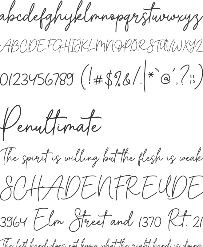 Cerita Cinta font preview