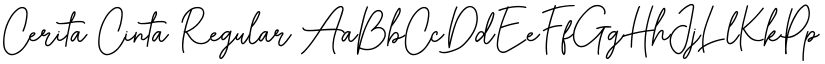 Cerita Cinta Regular font