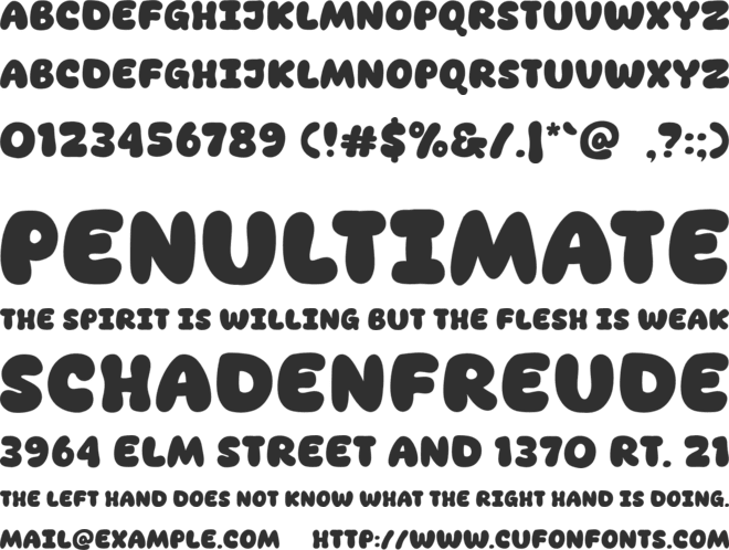 Sunday Burger font preview