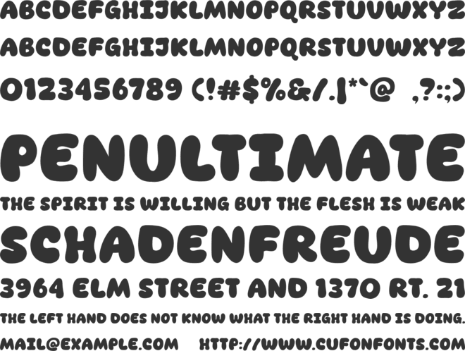 Sunday Burger font preview