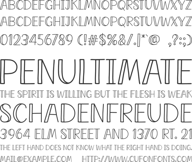 Sunday Pasta font preview
