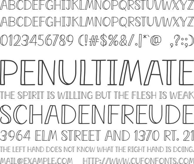 Sunday Pasta font preview
