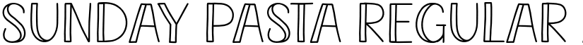 Sunday Pasta Regular font