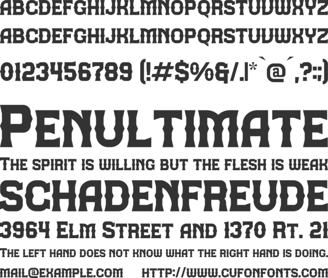 Midnight Blackfire font preview