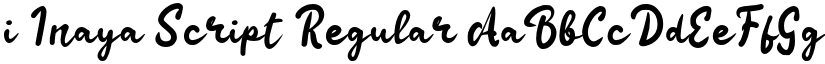 i Inaya Script Regular font