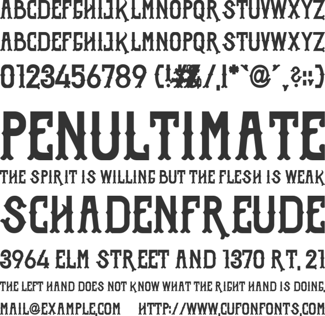 Beercus font preview