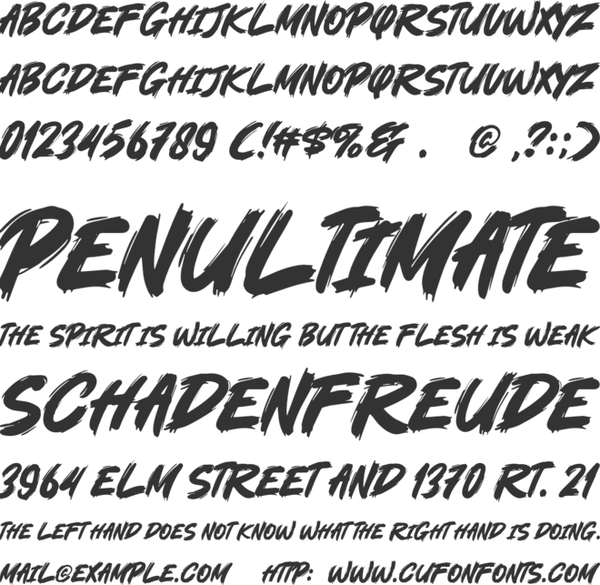 Under Station font preview