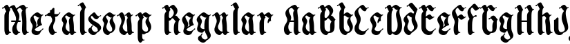 Metalsoup Regular font