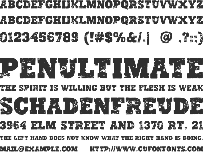 Sunday Sport font preview